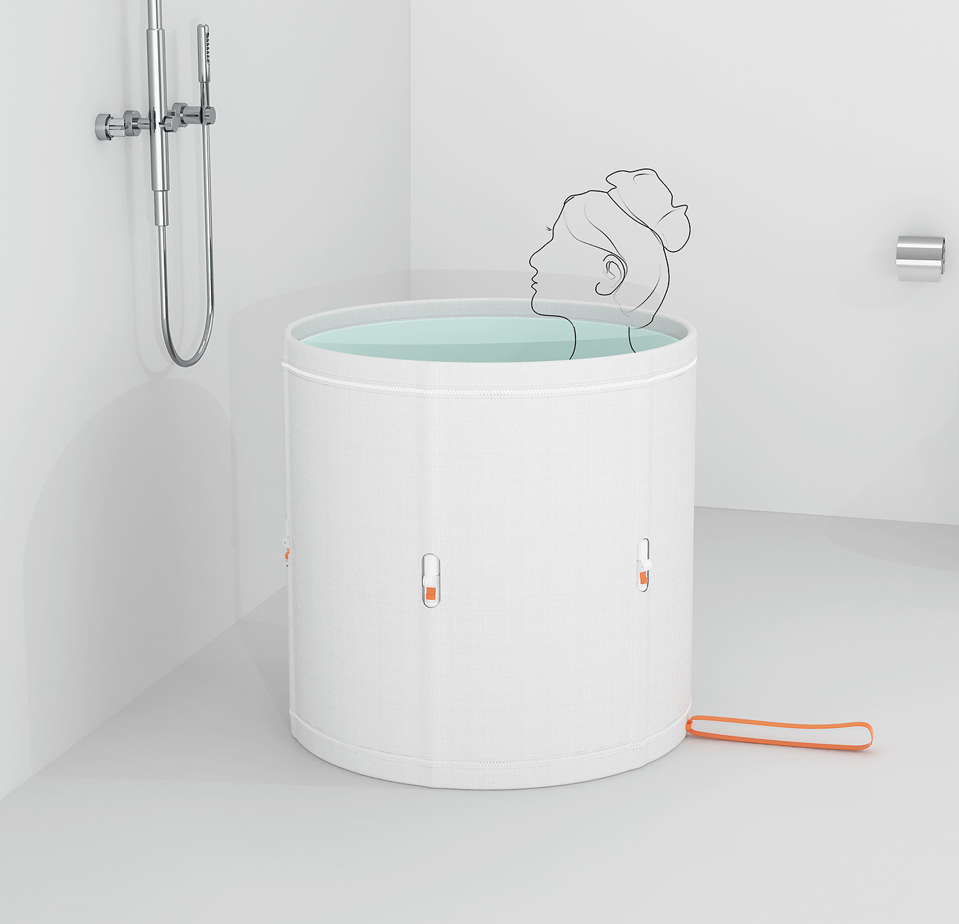 2020 red dot design concept award，Folding Bath Tub，bathtub，fold，