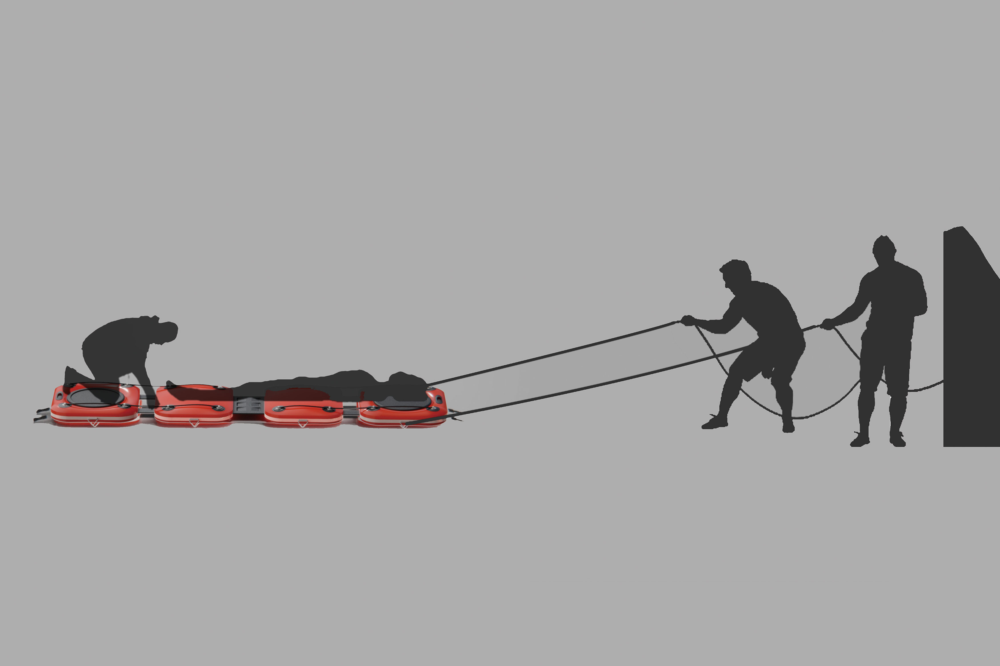 2020 red dot design concept award，Ice Rescue Board，Ice rescue board，Antiskid material，fold，