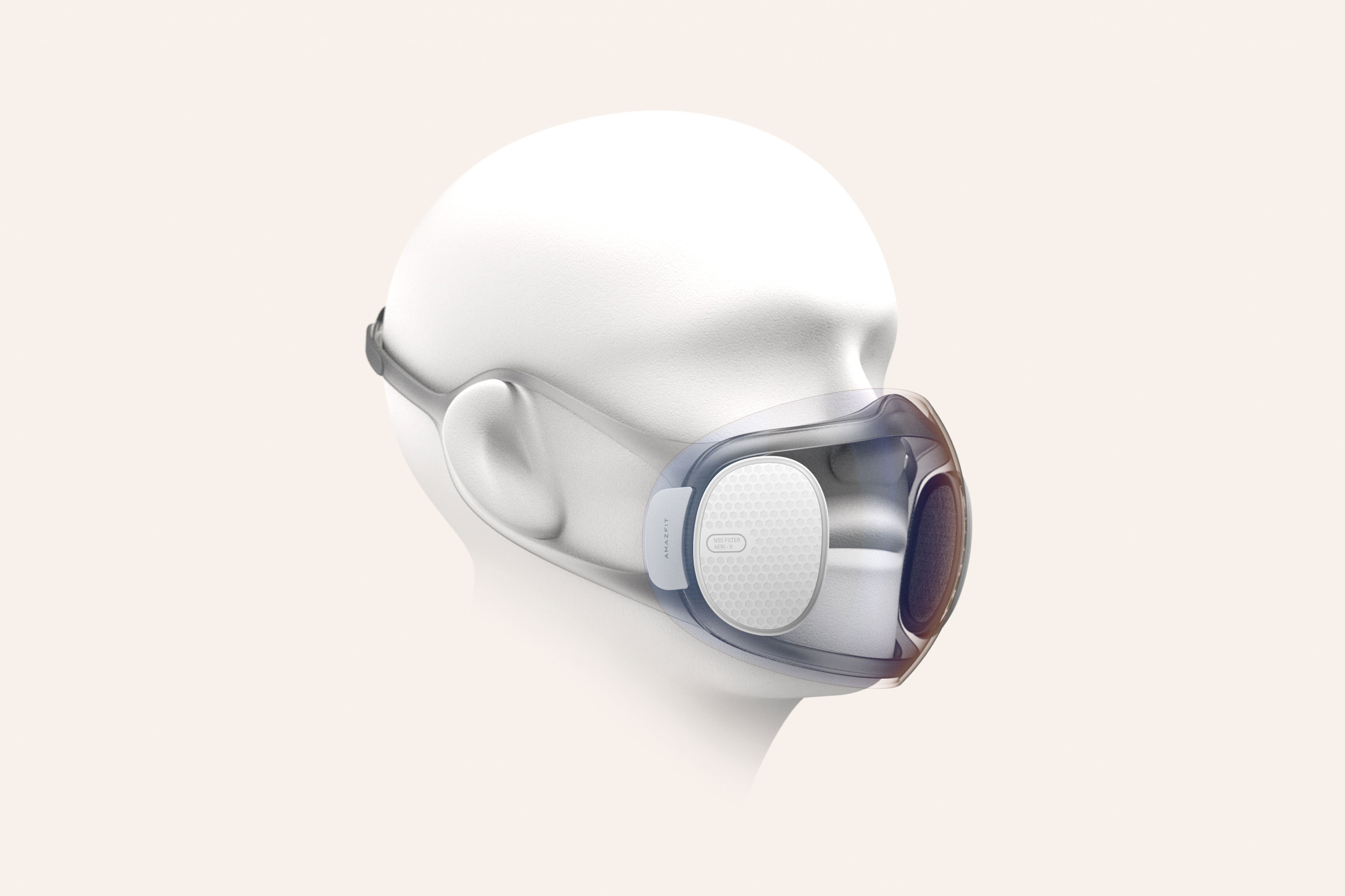 2020 red dot design concept award，Amazfit Air，Mask，Anti fog cover，