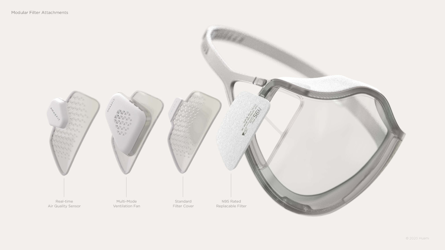 2020 red dot design concept award，Amazfit Air，Mask，Anti fog cover，