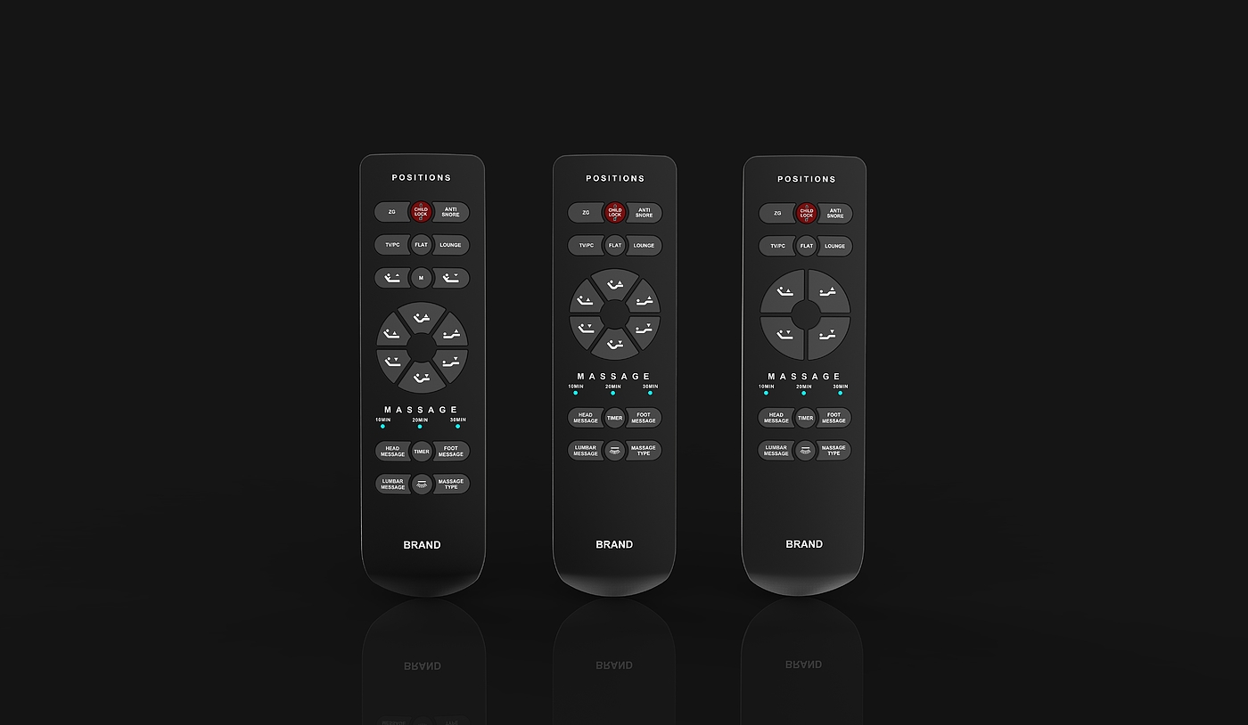 Smart home，Massage chair，Remote control，Handle design，Game handle design，VR remote control，