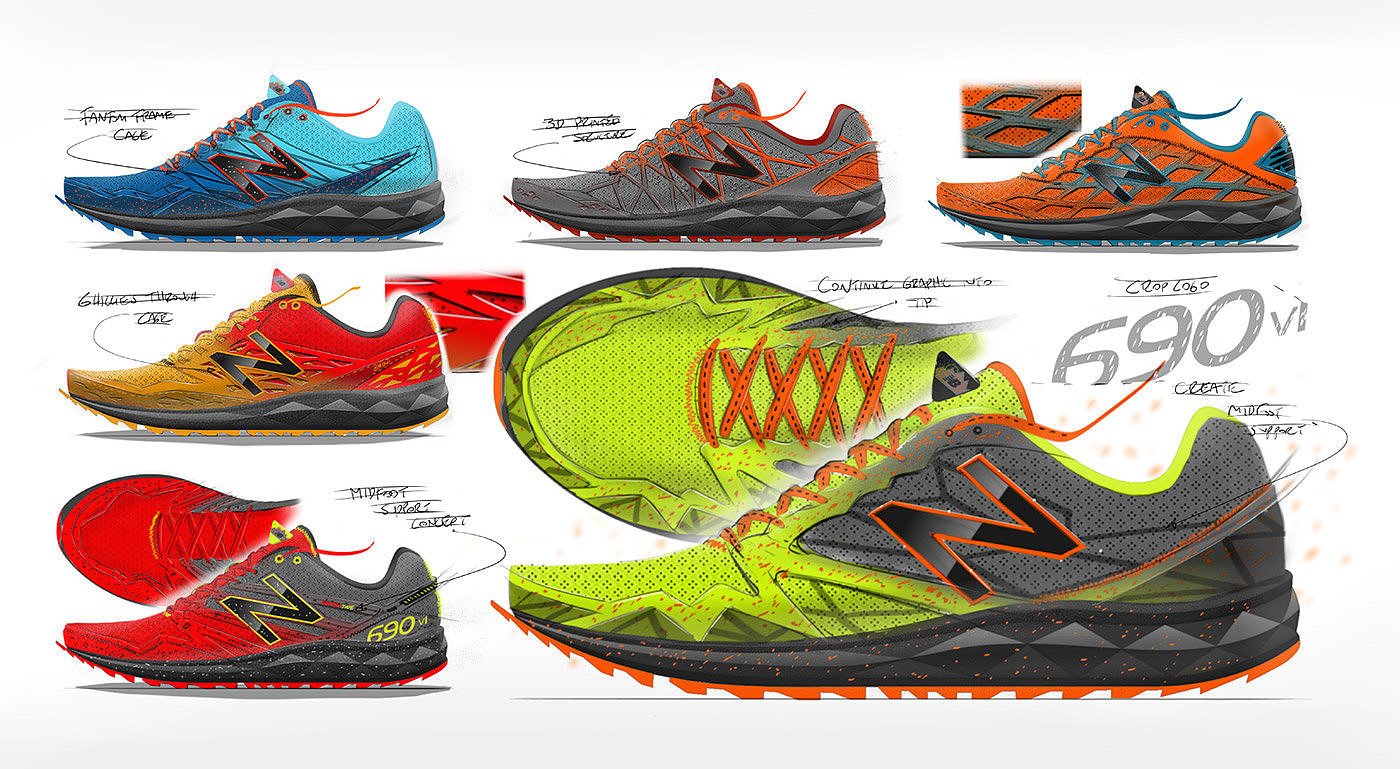 sneakers，Hand drawn manuscript，Outdoor sports，