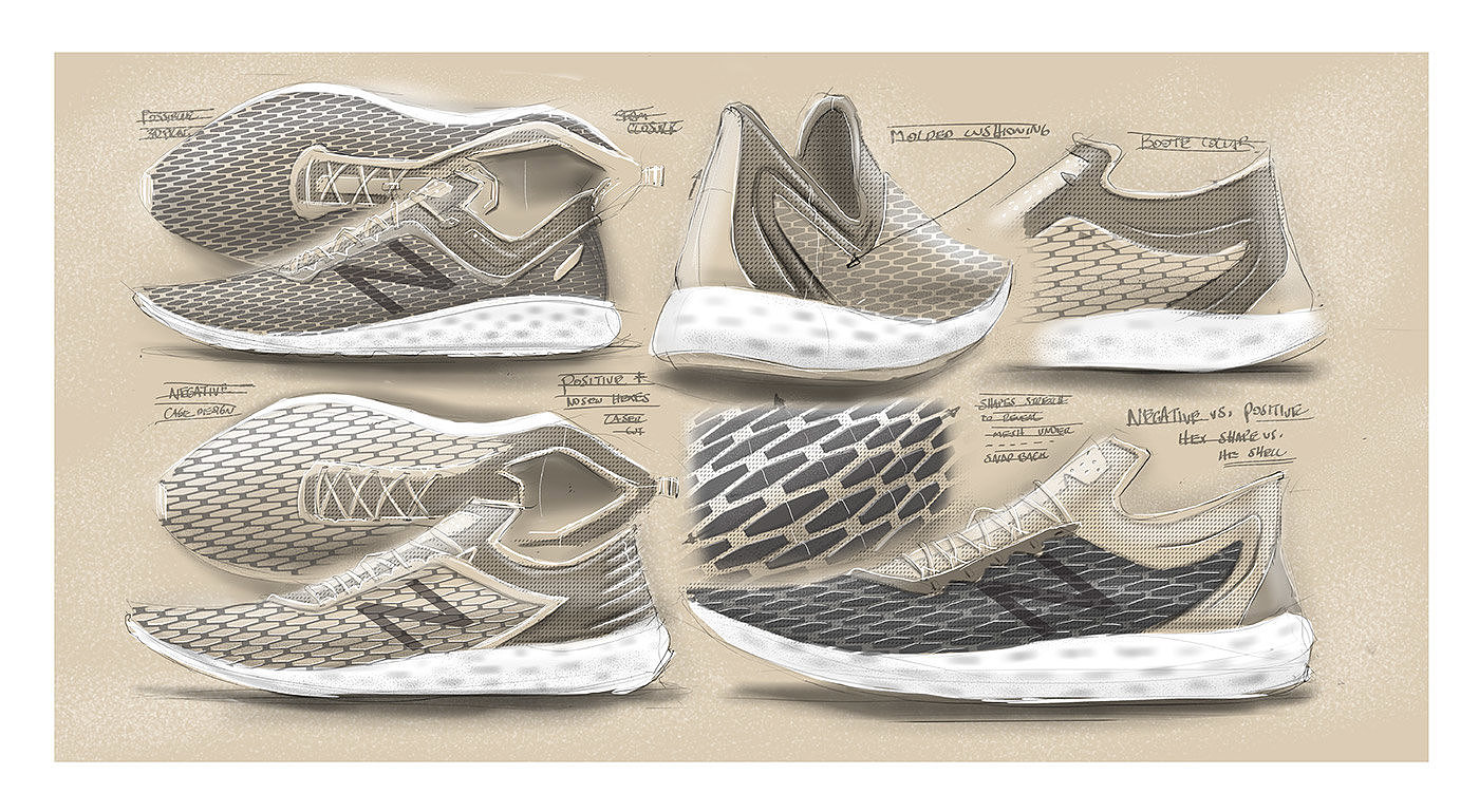 sneakers，Hand drawn manuscript，Outdoor sports，