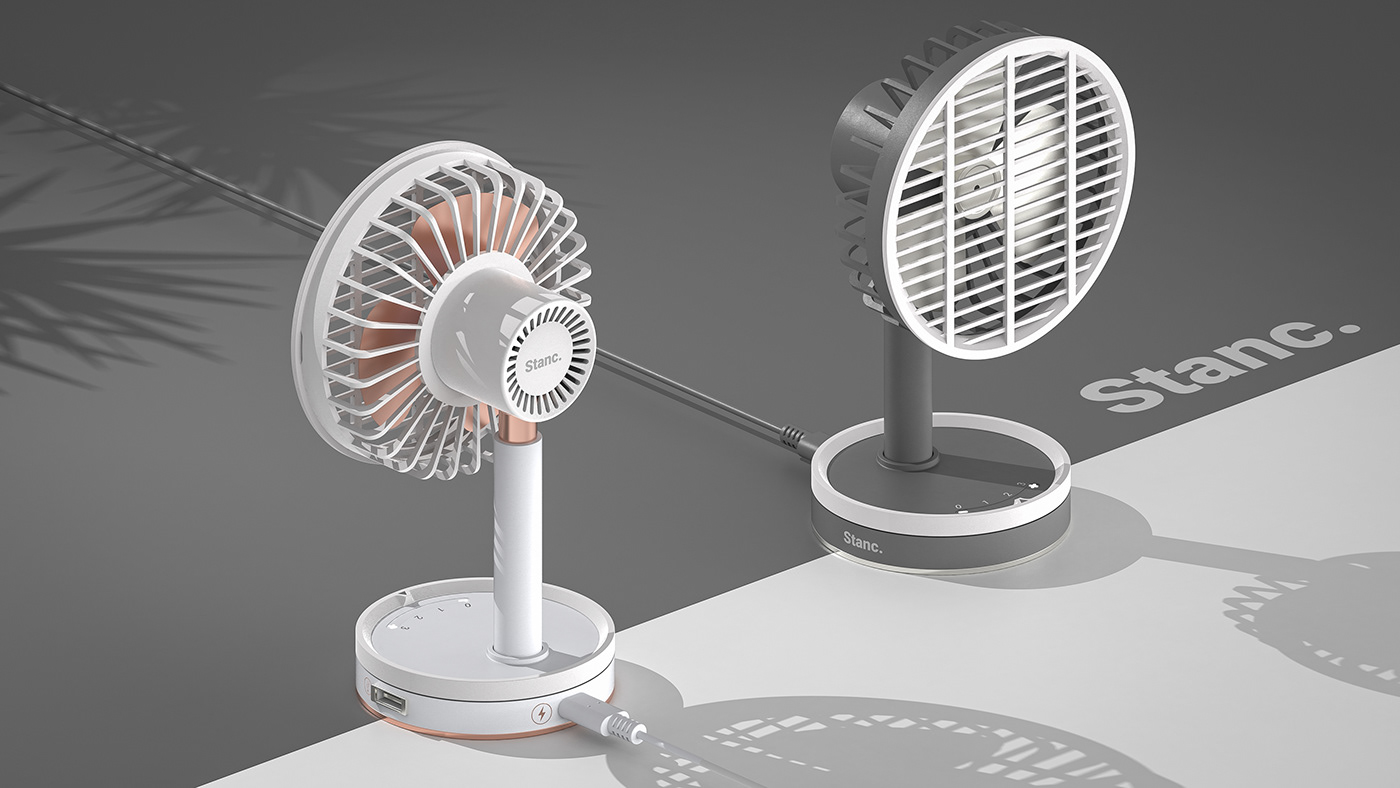 Desktop fan，IKEA effect，USB connection，Vertical rotation，LED indicator，