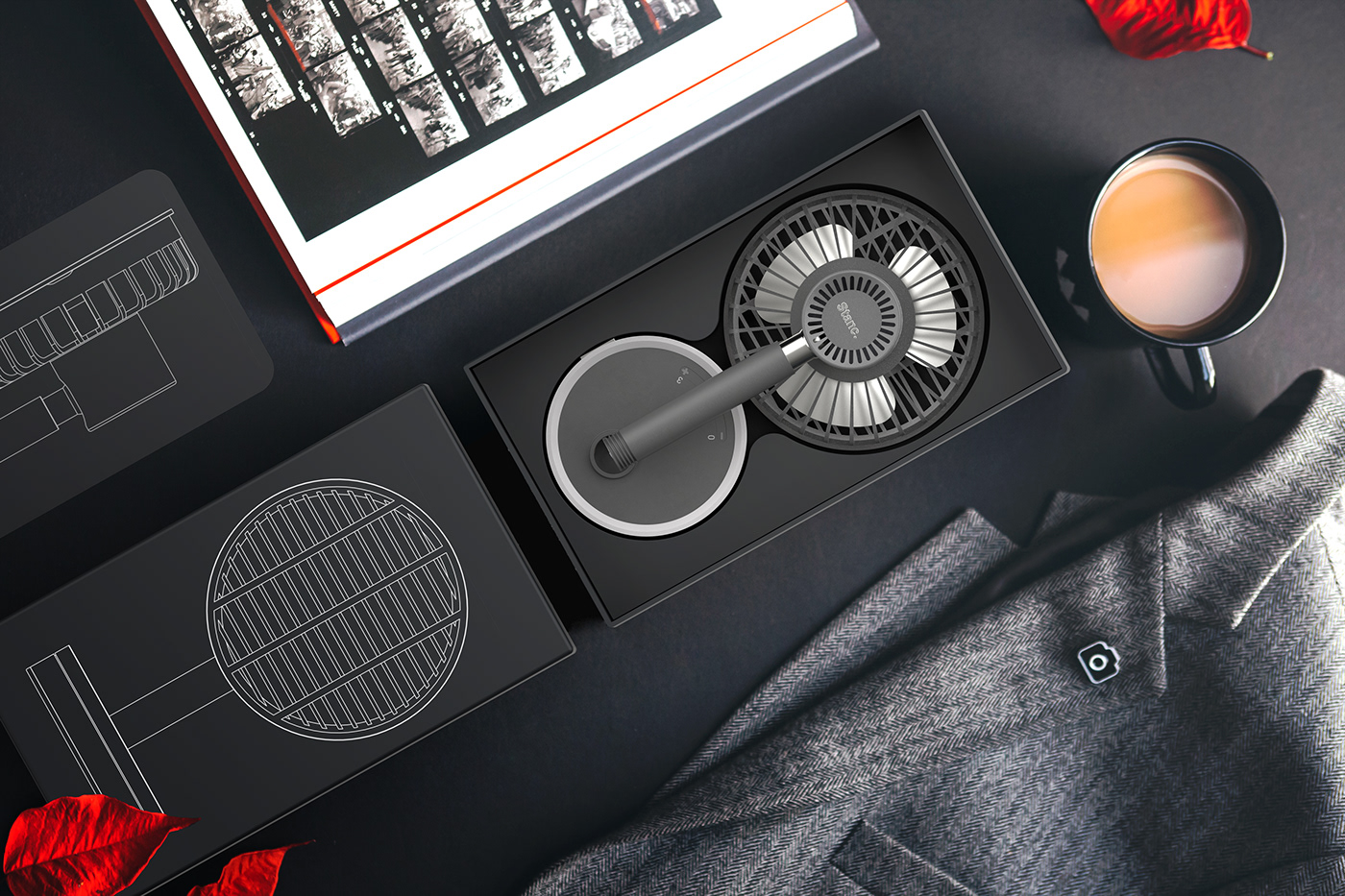 Desktop fan，IKEA effect，USB connection，Vertical rotation，LED indicator，