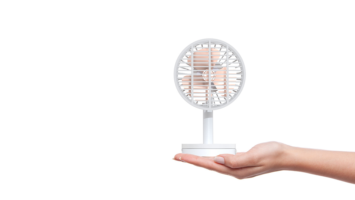Desktop fan，IKEA effect，USB connection，Vertical rotation，LED indicator，