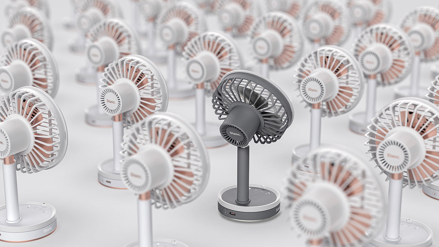 Desktop fan，IKEA effect，USB connection，Vertical rotation，LED indicator，