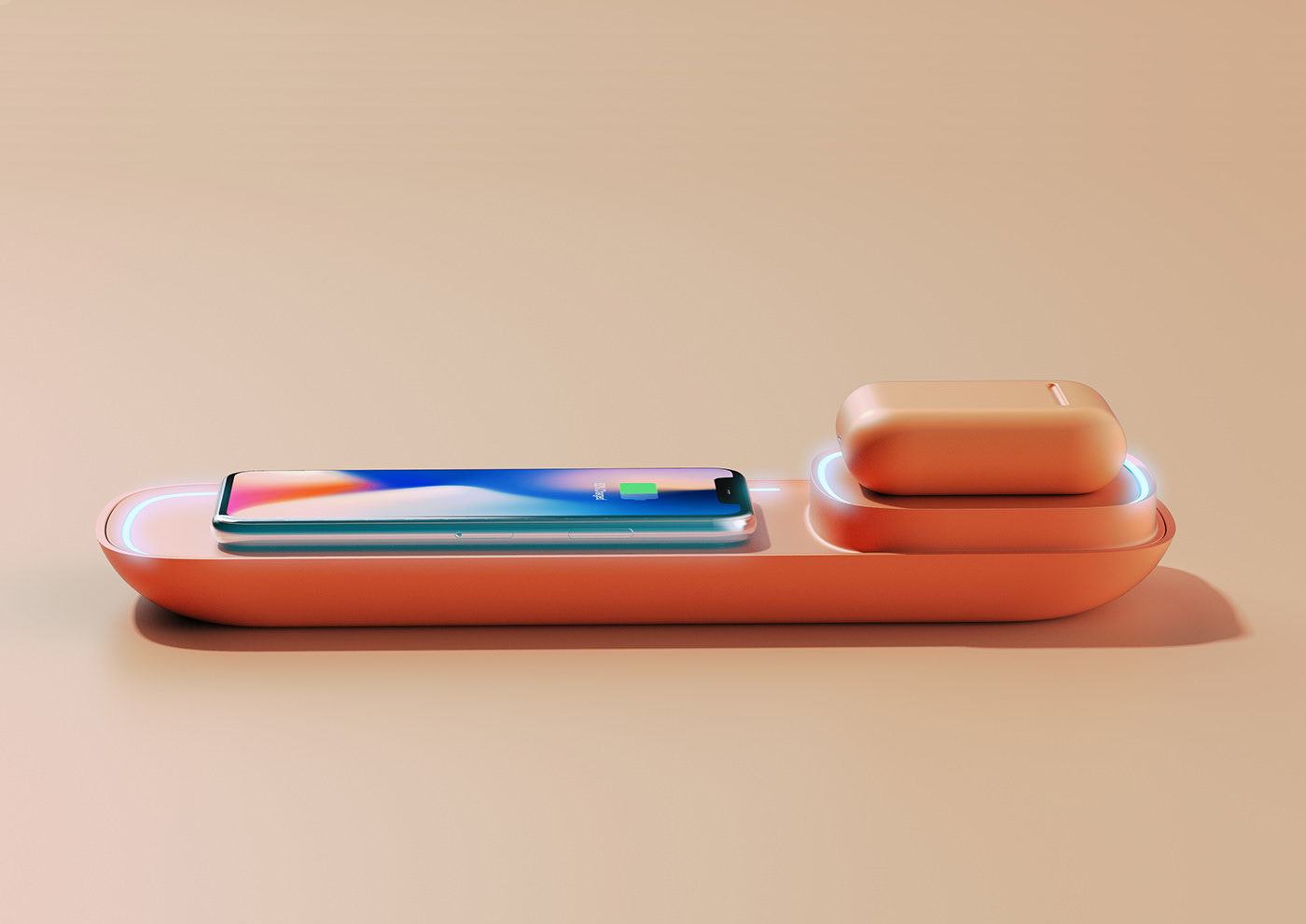 Tray form，wireless charger ，Ultraviolet disinfection，It has little effect on human body，Type a lamp，