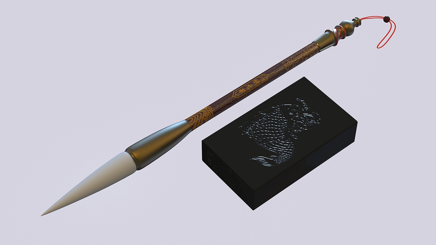 Cultural creation，Champion，writing brush，