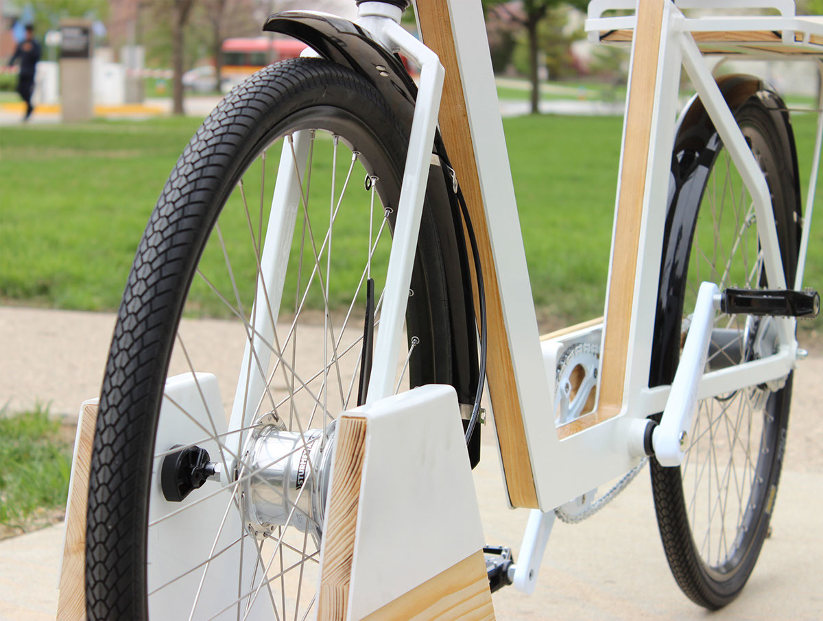 Bicycle，Green energy saving，Production of local materials，Public bicycle，Sharing system，industrial design，