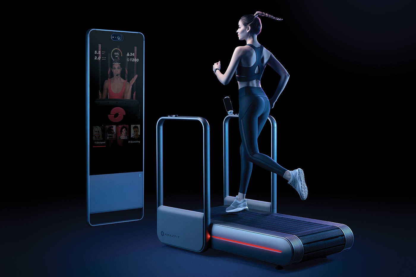 2020 red dot design concept award，Amazfit HomeStudio，LCD HD screen，intelligence，Bodybuilding，Fitness station，HUAMI，Rubber coated aluminum plate，