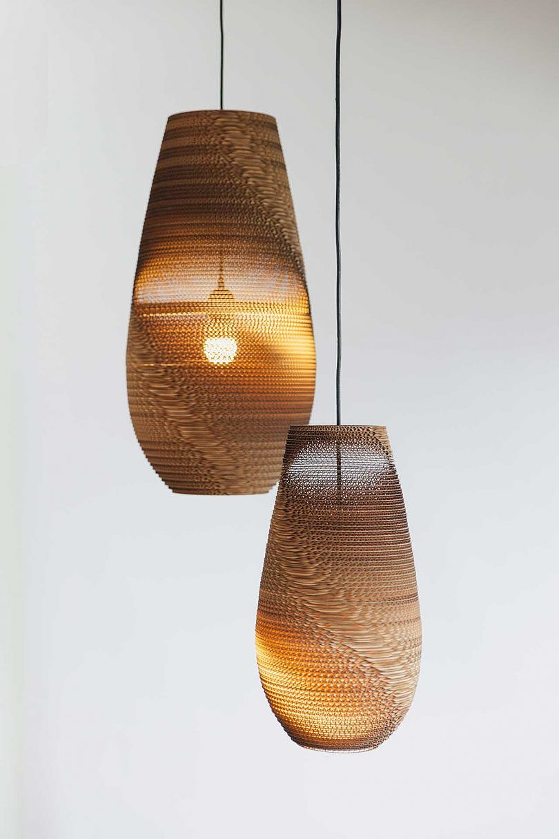 a chandelier，Corrugated paper，environment protection，recovery，