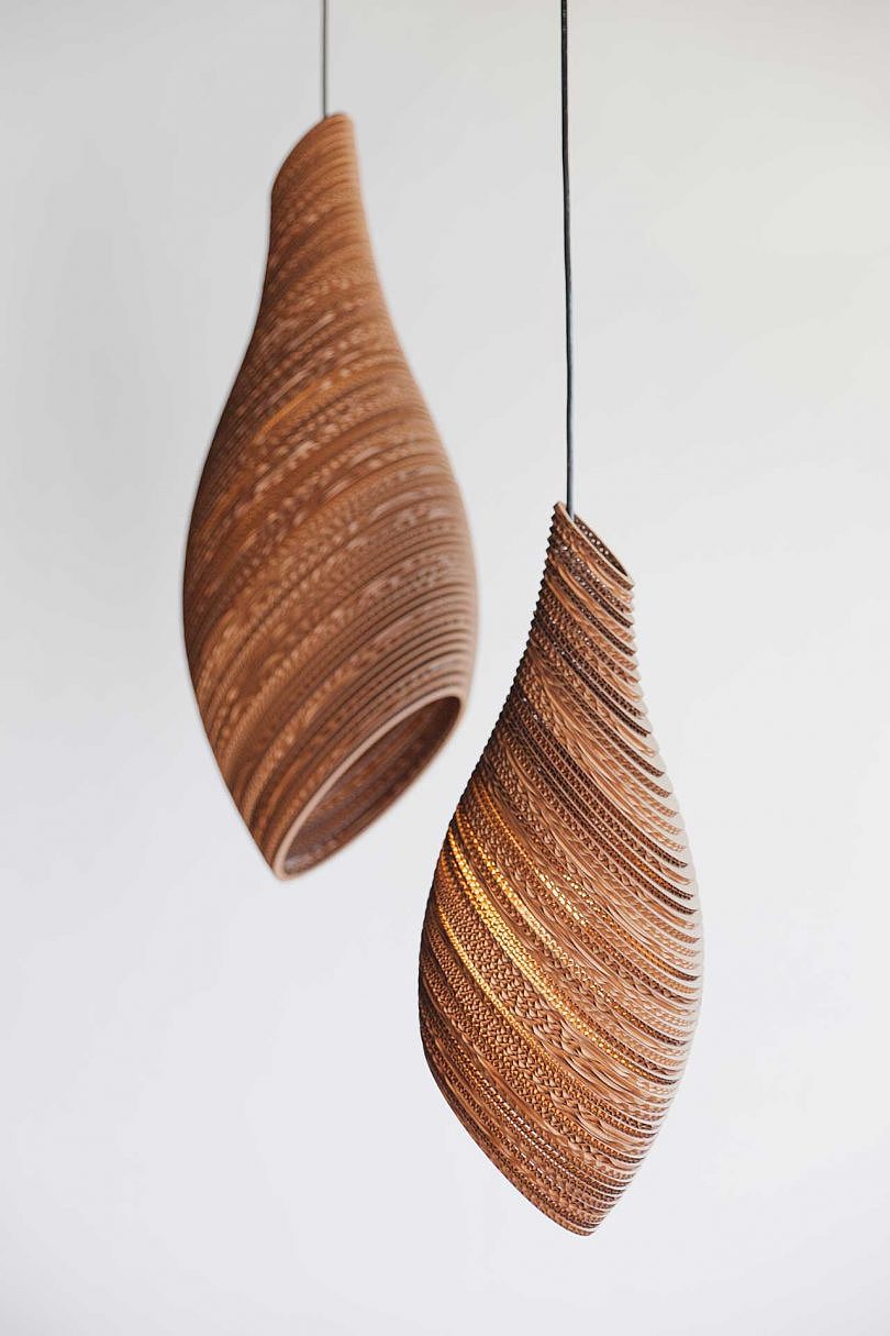 a chandelier，Corrugated paper，environment protection，recovery，