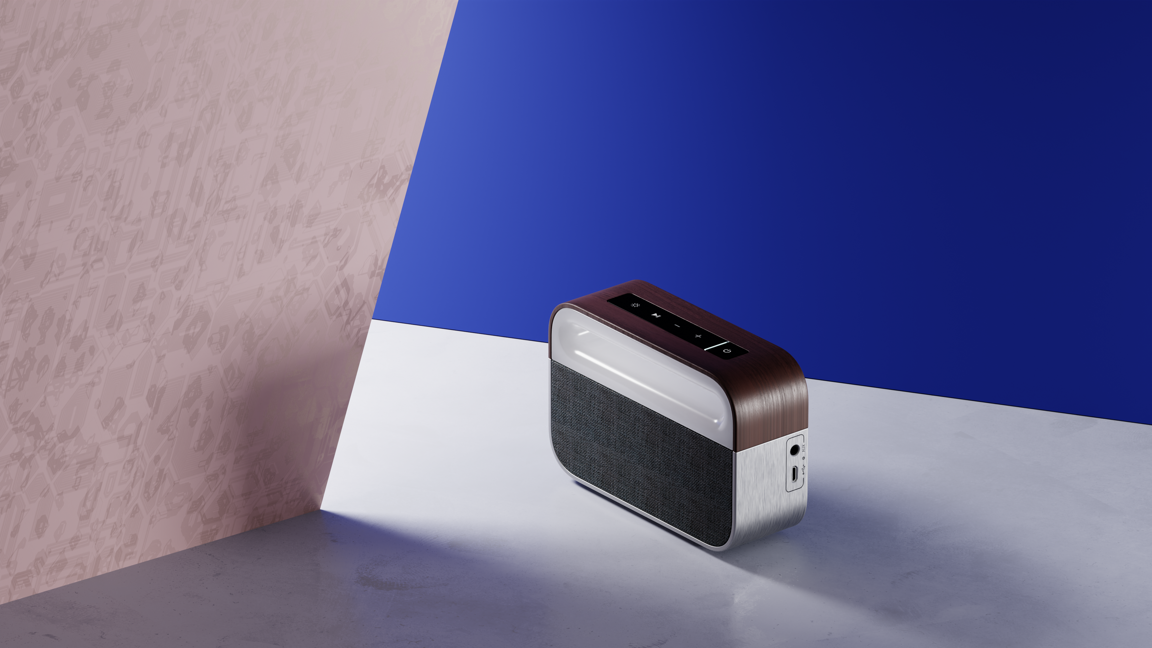 Home Furnishing，Bedside lamp，Night light，Bluetooth Speaker ，wood，fabric art，