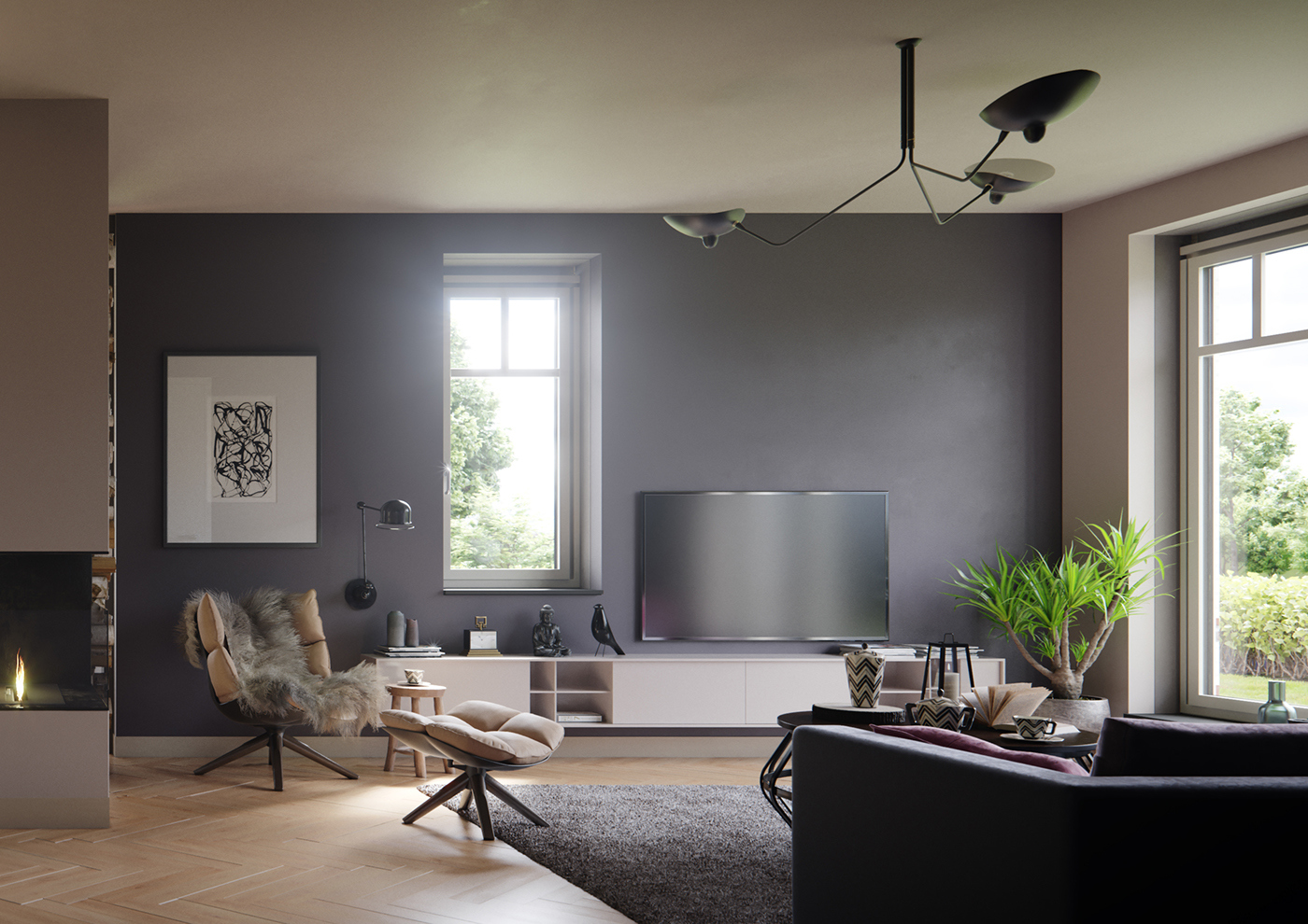 Home design，Interior design，a living room，