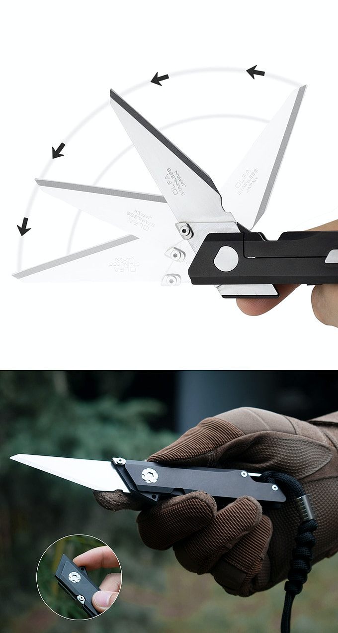 Crow titanium folding knife，raven，Practical and durable，Multifunctional folding knife，Indoor and outdoor cutting tools，