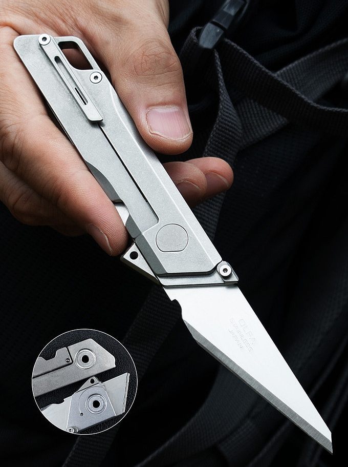 Crow titanium folding knife，raven，Practical and durable，Multifunctional folding knife，Indoor and outdoor cutting tools，