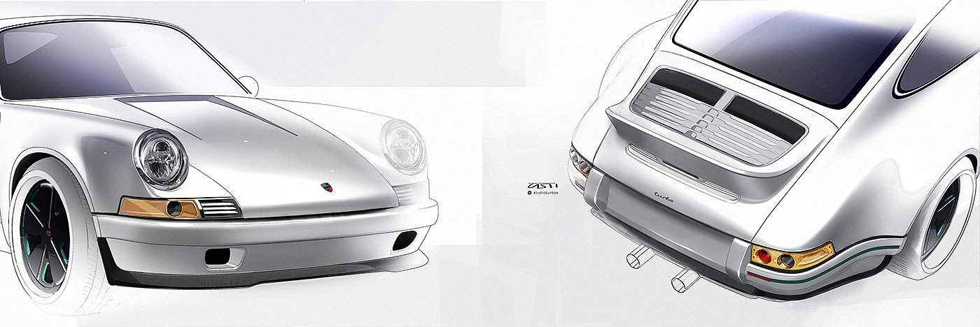KAEGE RETRO，Automobile design，Render，