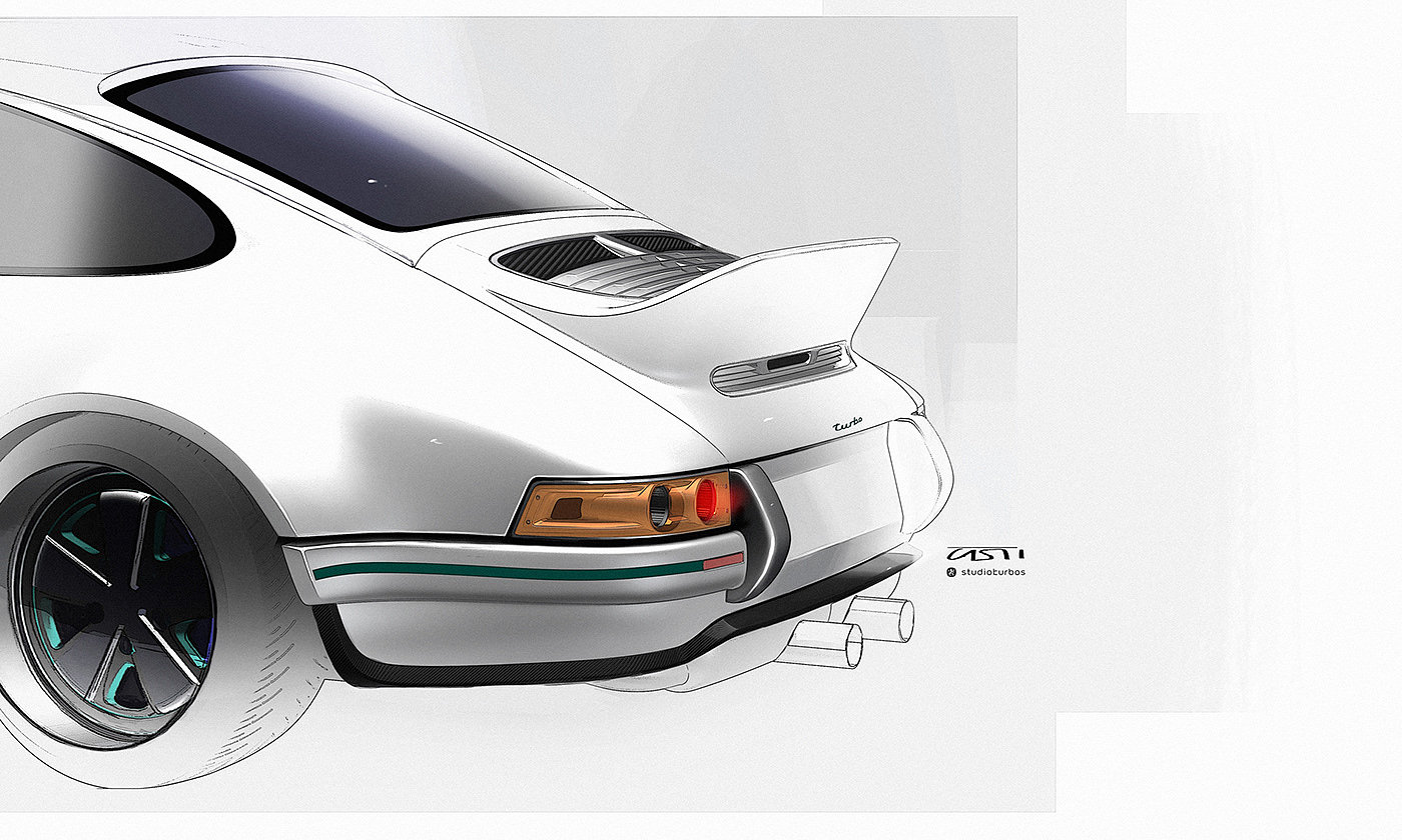 KAEGE RETRO，Automobile design，Render，