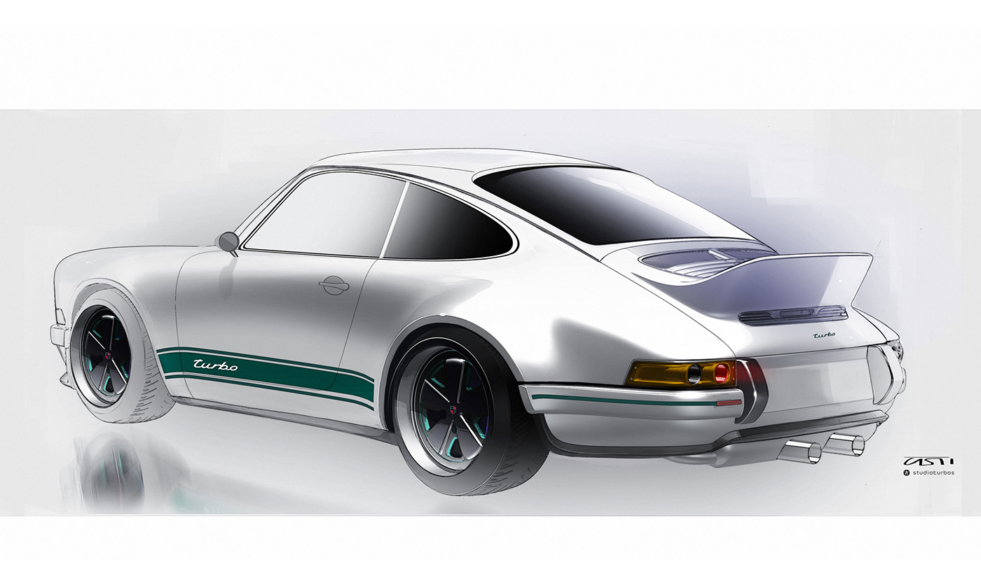 KAEGE RETRO，Automobile design，Render，