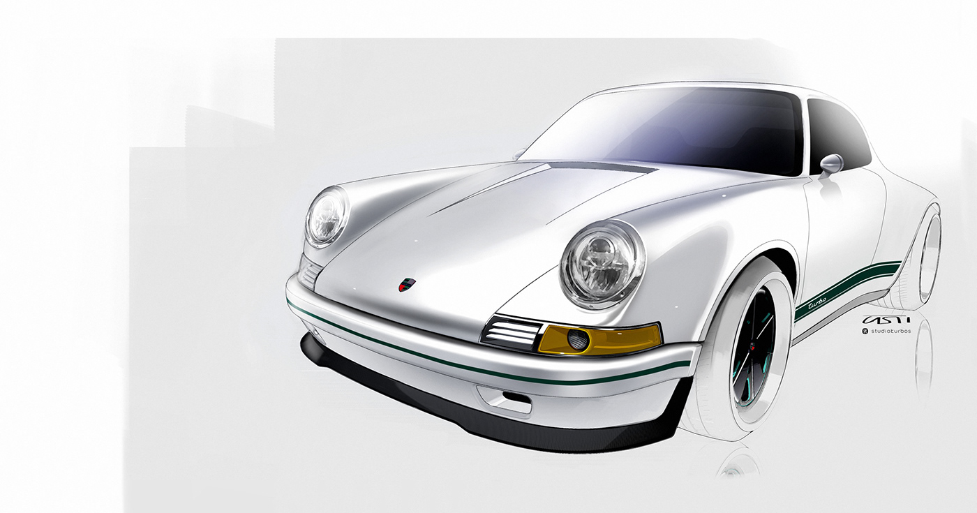 KAEGE RETRO，Automobile design，Render，