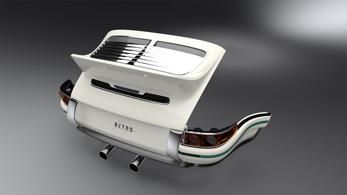 KAEGE RETRO，Automobile design，Render，