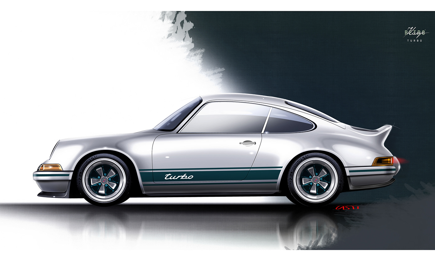 KAEGE RETRO，Automobile design，Render，