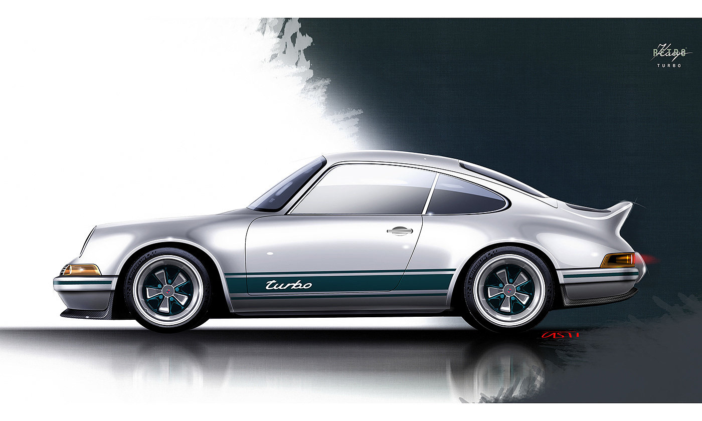 KAEGE RETRO，Automobile design，Render，