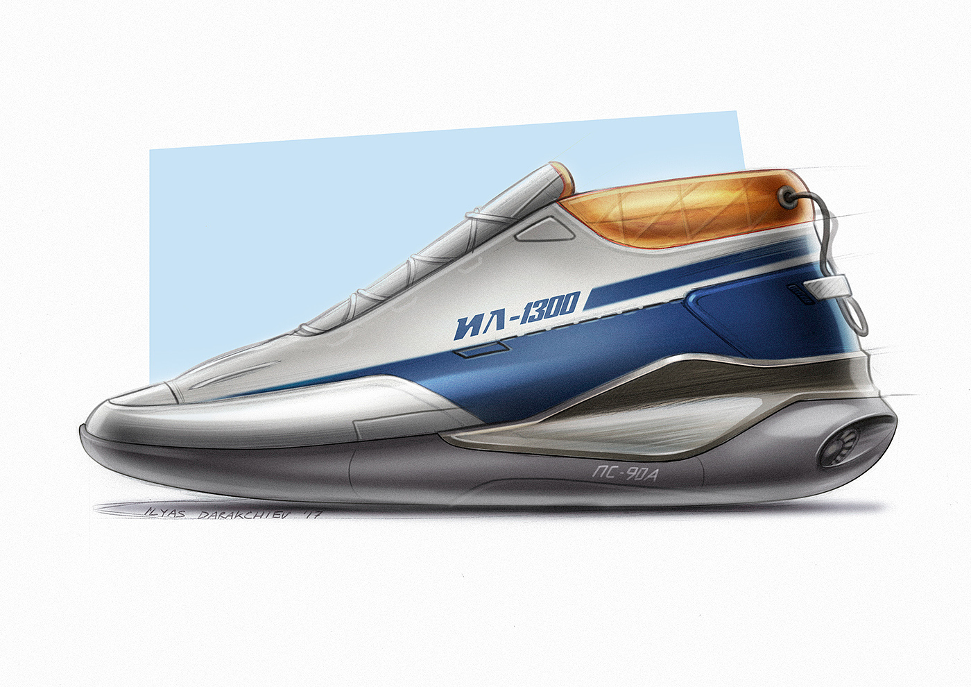 Shoe design，sneakers，Hand drawn，Rendering，Sports products，