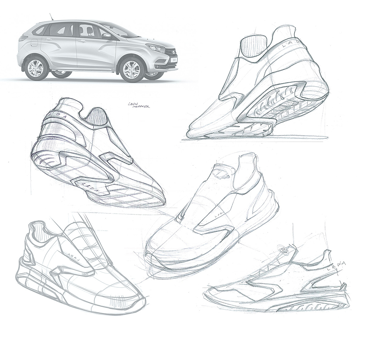 鞋子设计，运动鞋，手绘，渲染图，运动产品，
