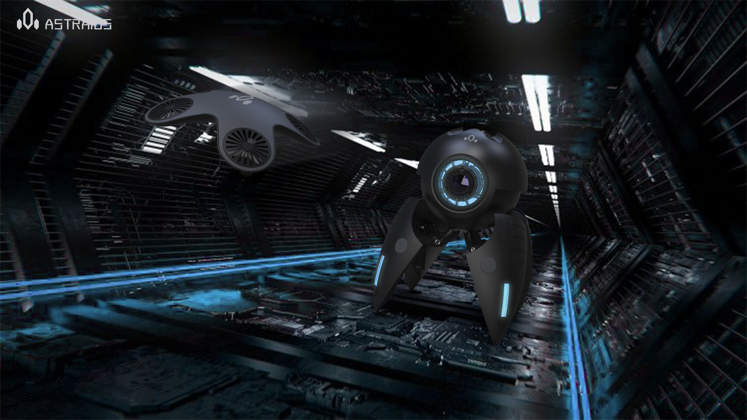 UAV，prospecting，Alien planet，heavy industry，science fiction，Sense of future，