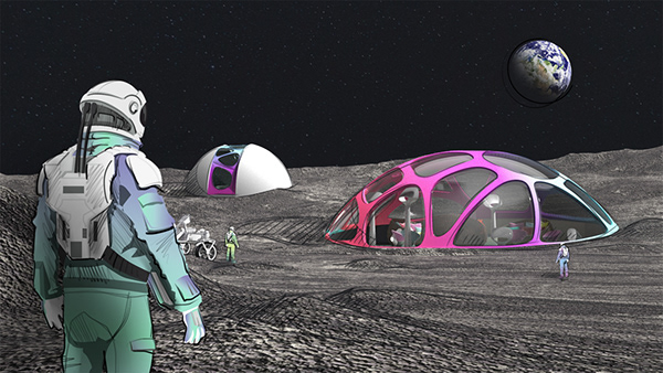 Moon，mining，Moon village，Family module，healthy，