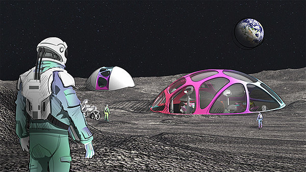 Moon，mining，Moon village，Family module，healthy，