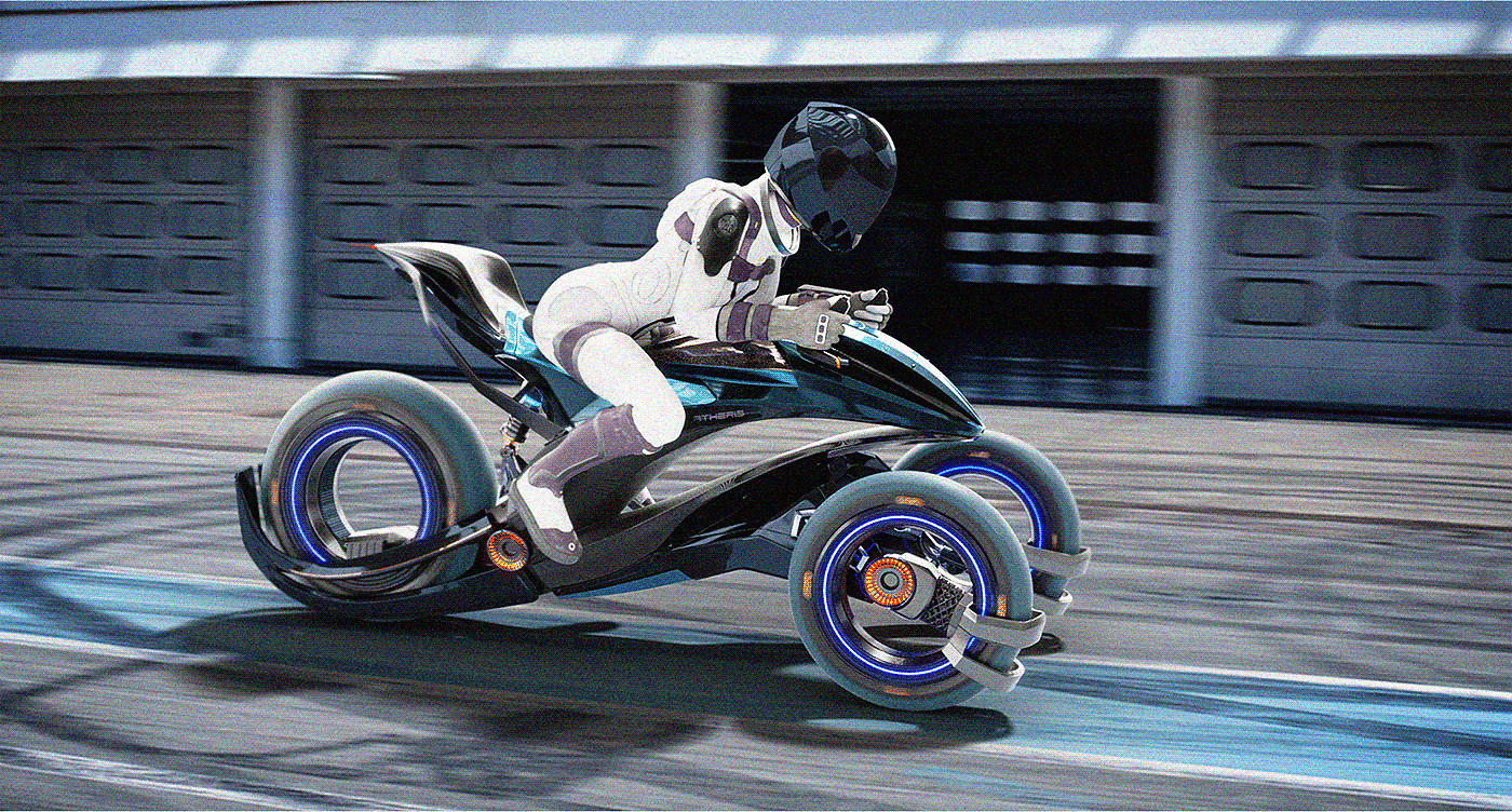 Concept tricycle，three wheeled motorcycle，ATHERIS，