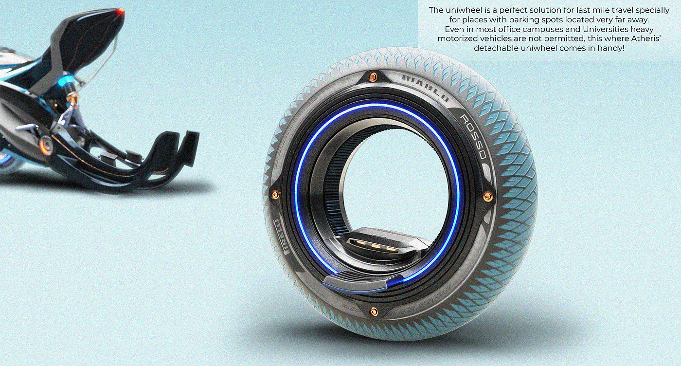 Concept tricycle，three wheeled motorcycle，ATHERIS，