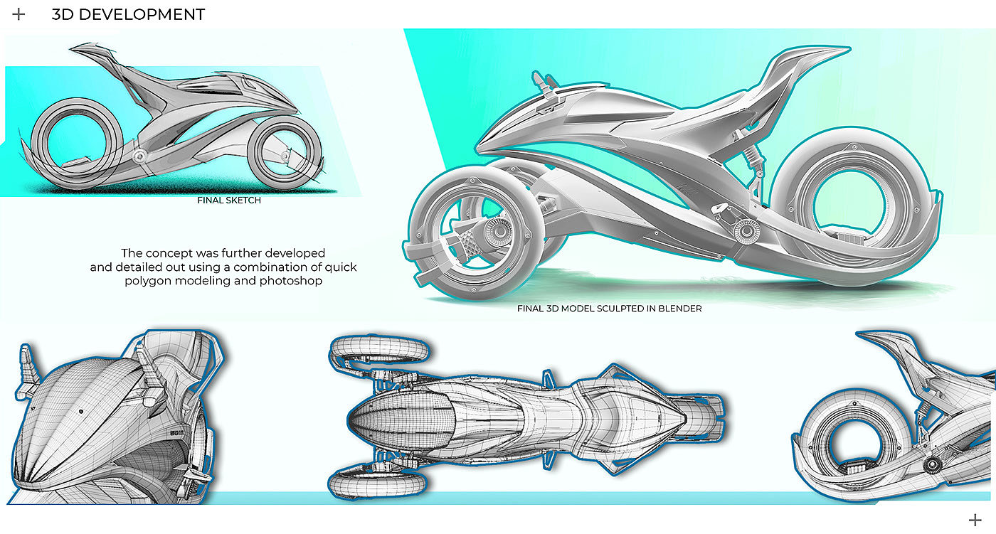 Concept tricycle，three wheeled motorcycle，ATHERIS，