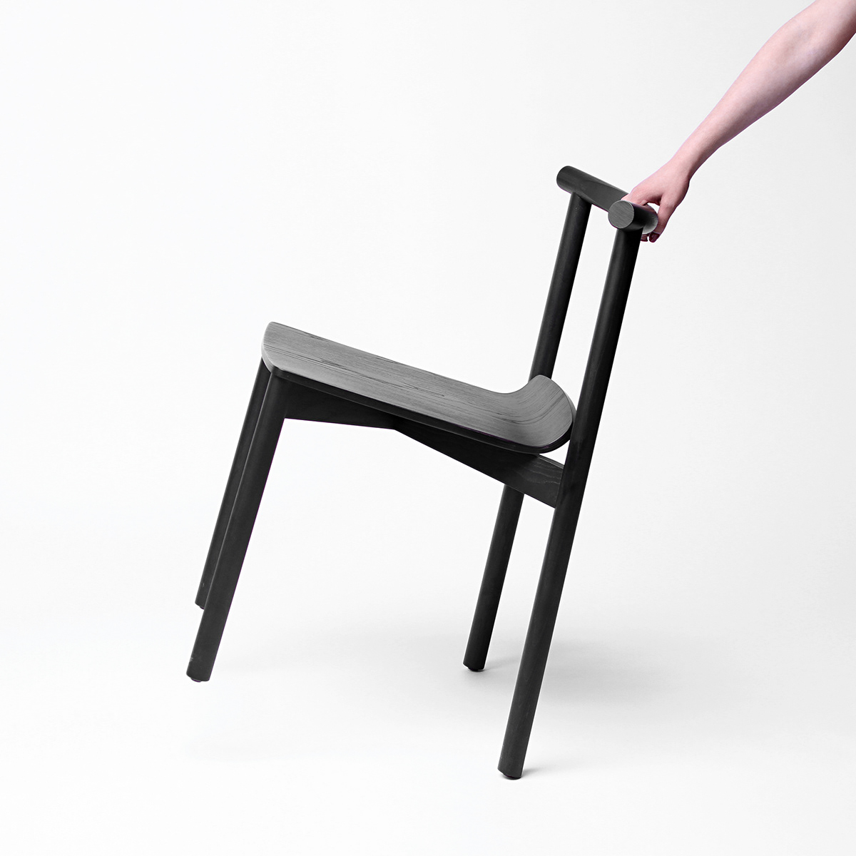 2020 red dot design concept award，Wox，chair，Stack，Pure white wax wood，Ergonomics，