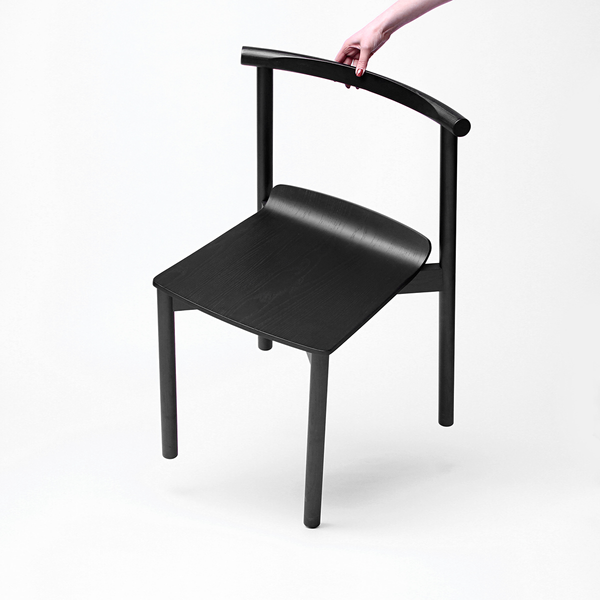 2020 red dot design concept award，Wox，chair，Stack，Pure white wax wood，Ergonomics，