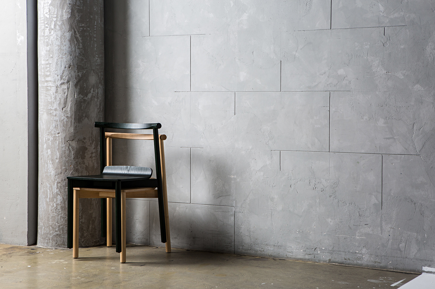 2020 red dot design concept award，Wox，chair，Stack，Pure white wax wood，Ergonomics，