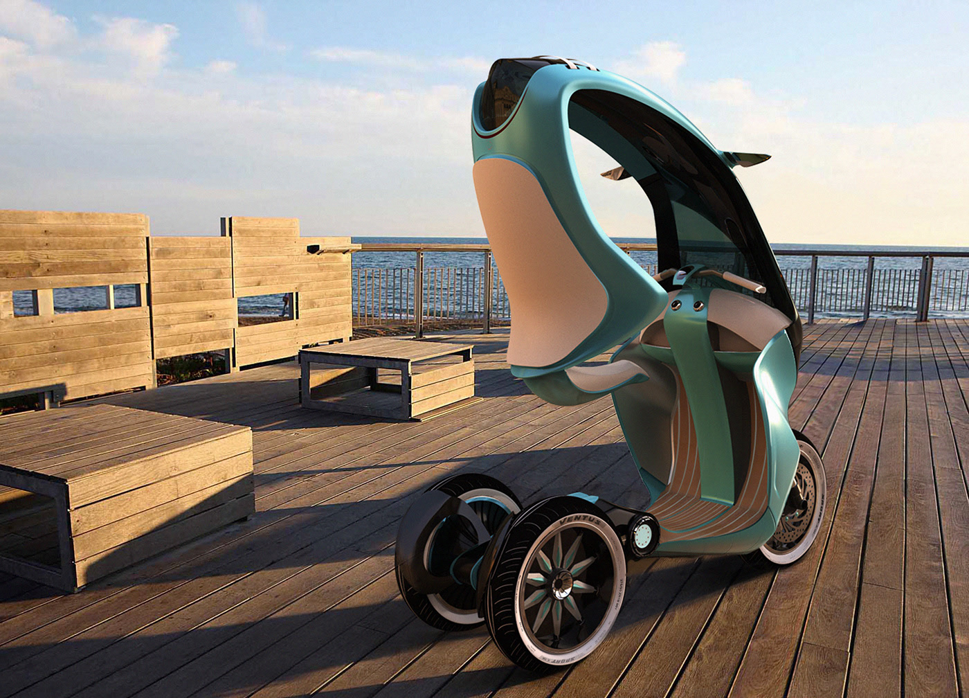 Scooter，motorcycle，Electric vehicle，Solar panels，