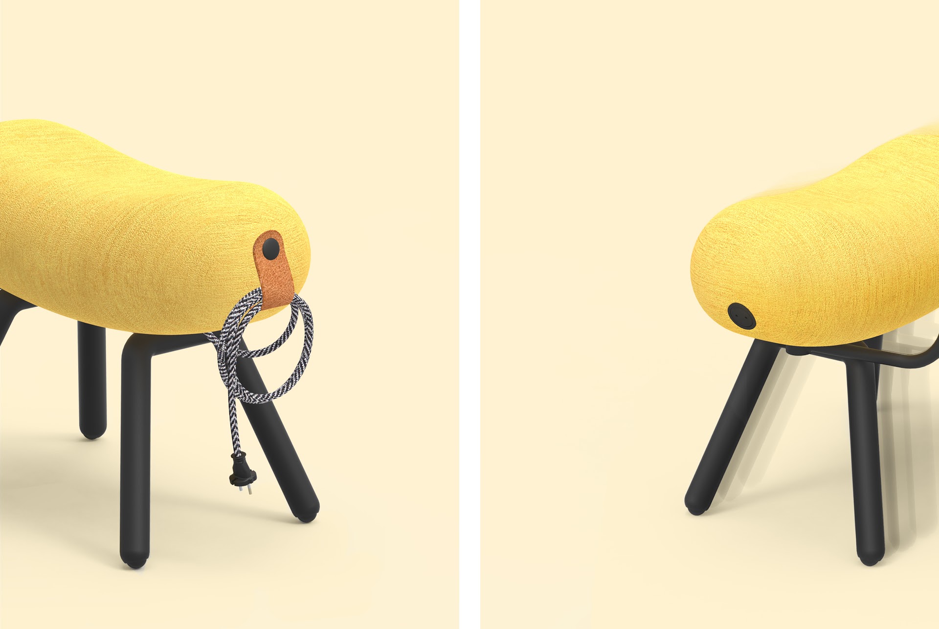 2020 red dot design concept award，Office Pony，Fast charging port，Office desk and chair，flexibility，