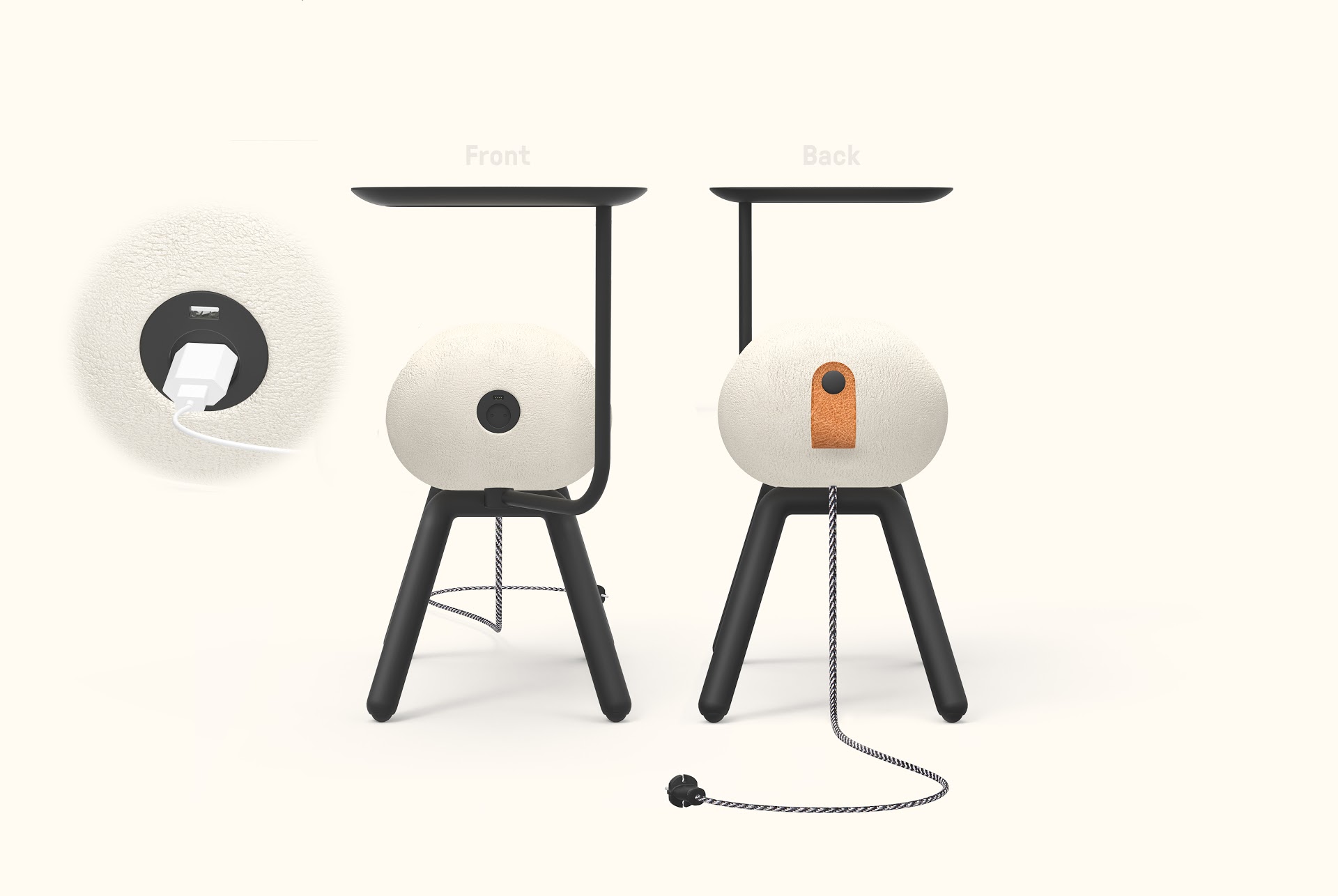 2020 red dot design concept award，Office Pony，Fast charging port，Office desk and chair，flexibility，