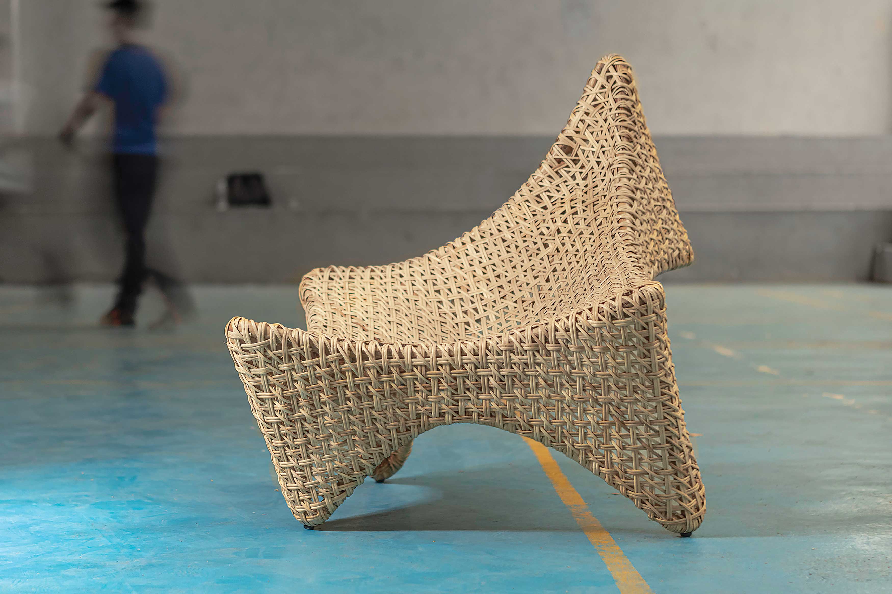 2020 red dot design concept award，Thun Lounge Chair，Leisure chair，chair，made of rattan，