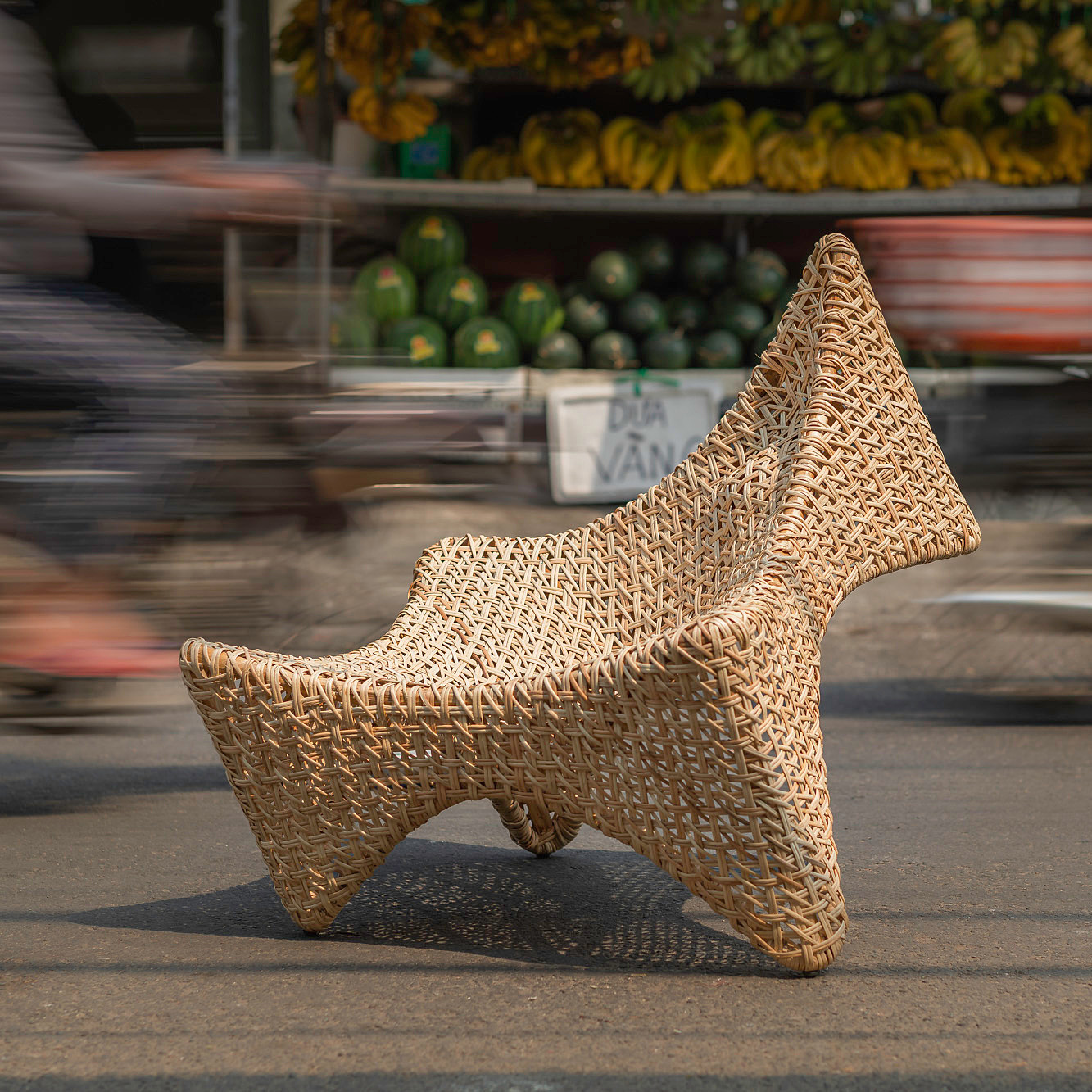 2020 red dot design concept award，Thun Lounge Chair，Leisure chair，chair，made of rattan，