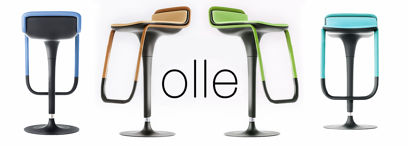 家具设计，椅子，Olle，吧台椅，