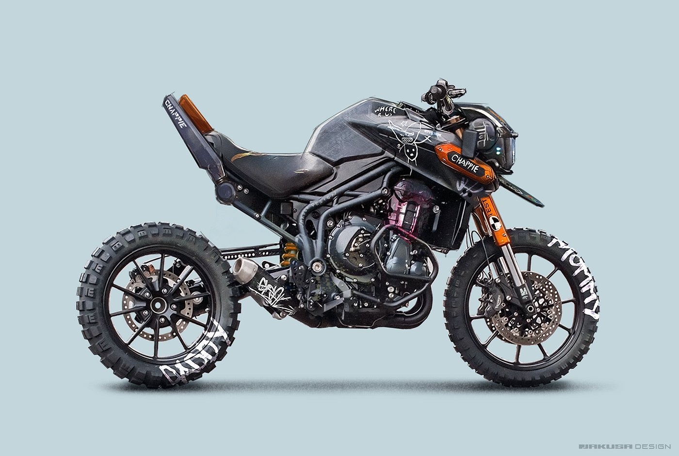 Chappie，locomotive，black，