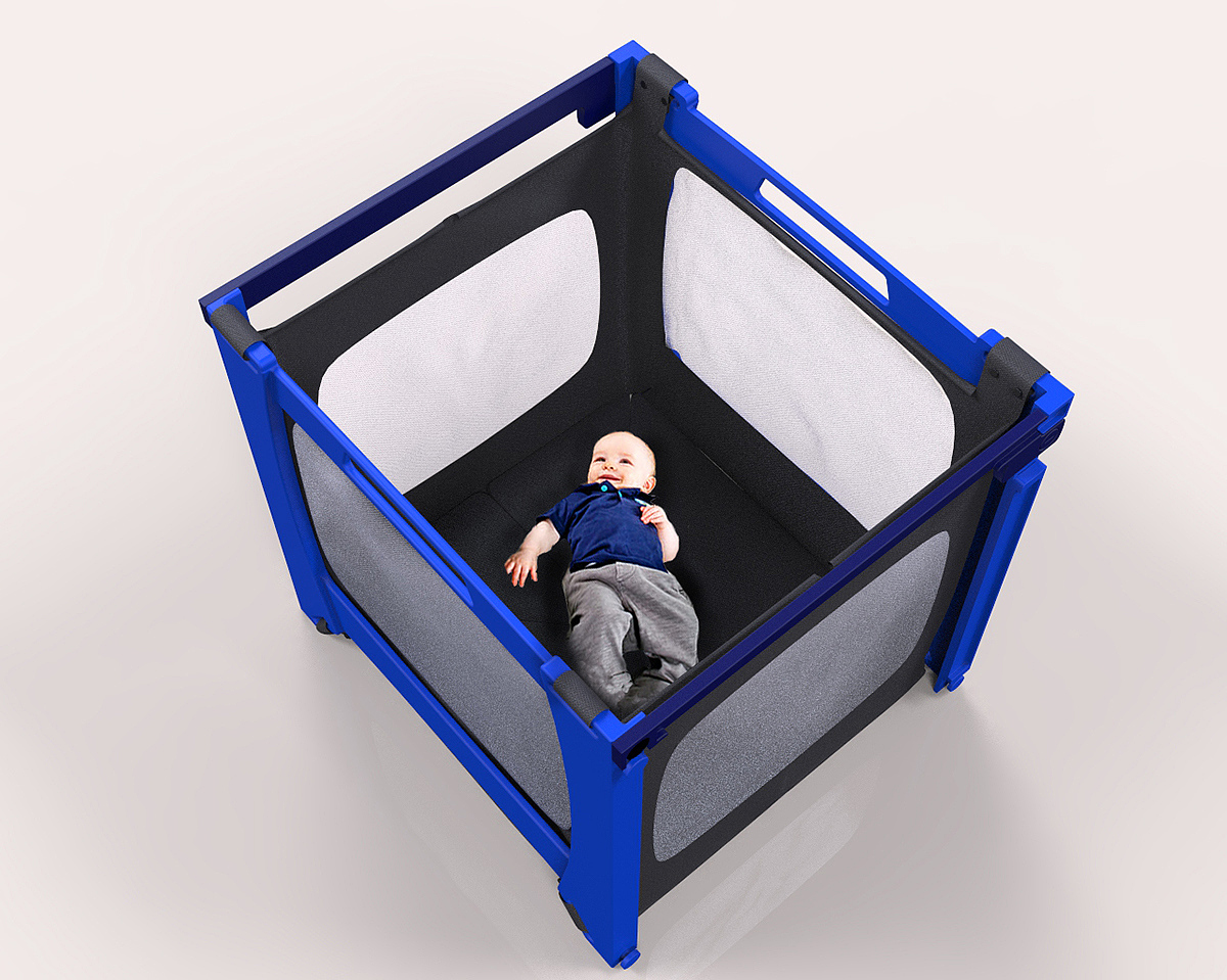 Foldable，Baby playbed，Maternal and infant products，conceptual design，