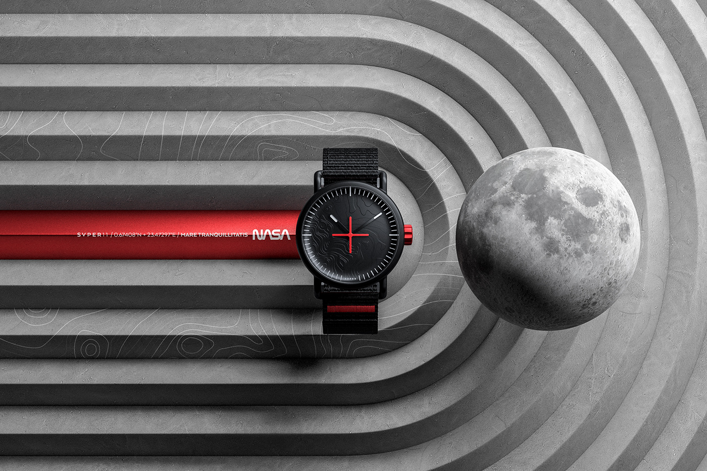 Wrist watch，details，NASA，Render，