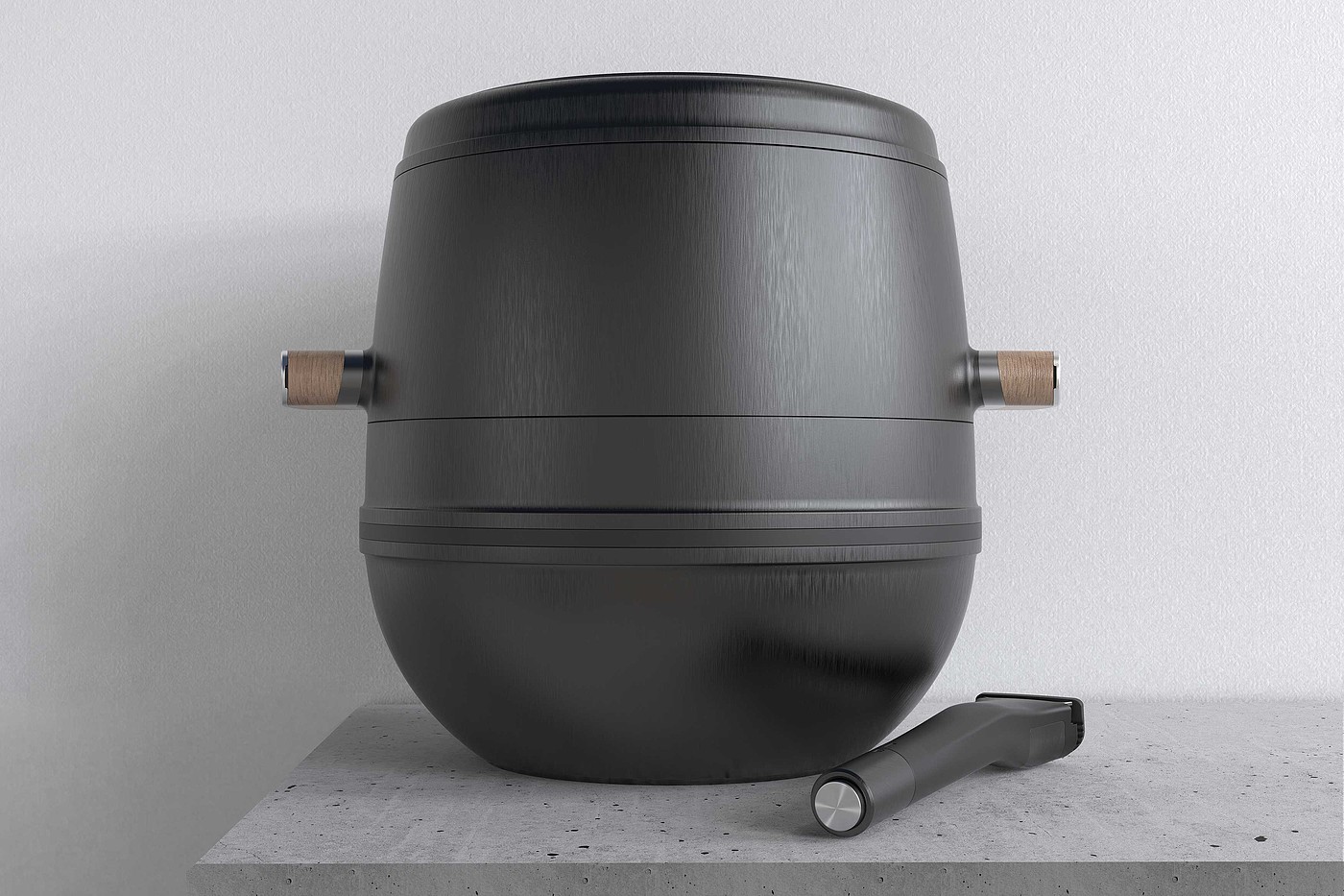 2020 red dot design concept award，The Cooking Totem，cooker，black，