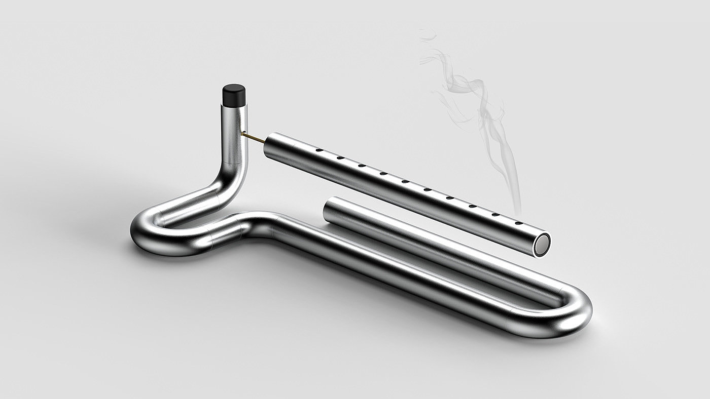 Incense burner，concept，aluminium，suspension，